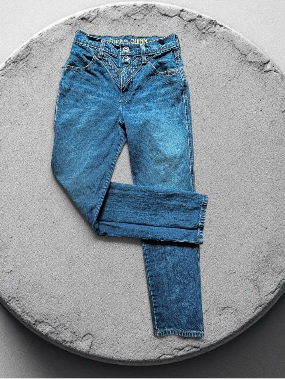Cruel Denim Quinn 28/5R High Rise Relaxed Tapered Western Jeans